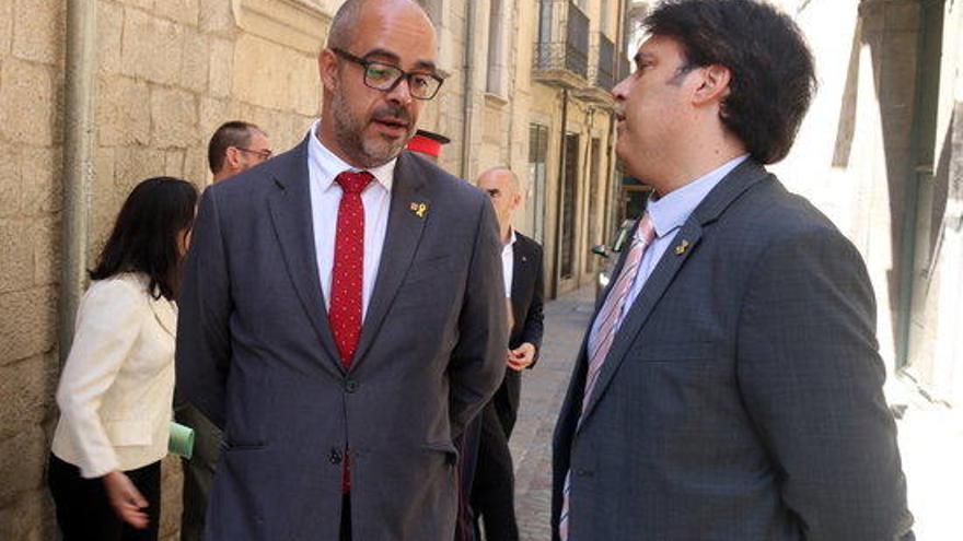 Miquel Buch i el president de la Diputació de Girona, Pere Vila