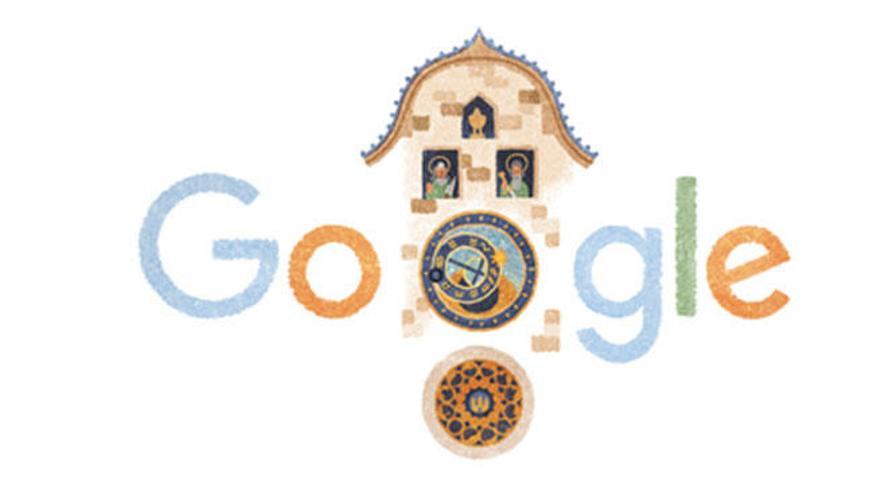 El reloj astronómico de Praga, en el doodle de Google.