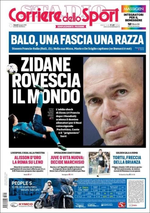 Portada CORRIERE DELLO SPORT viernes 1 de junio