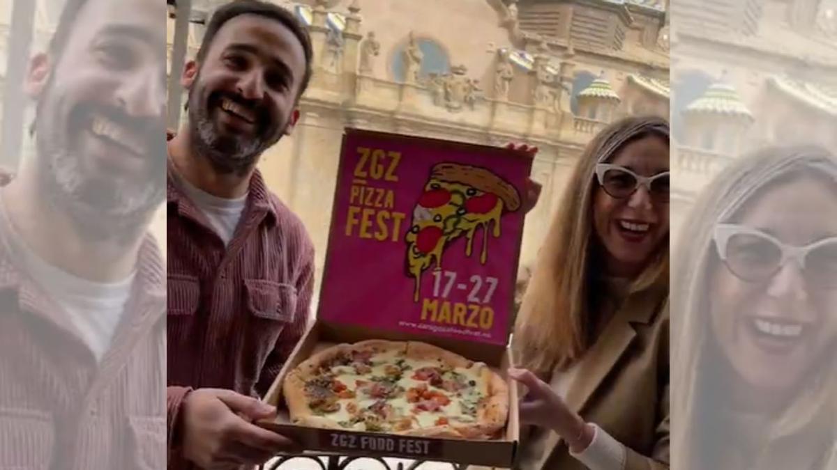 La presentación del &#039;Zaragoza Pizza Fest&#039; tuvo lugar ayer en la plaza del Pilar.