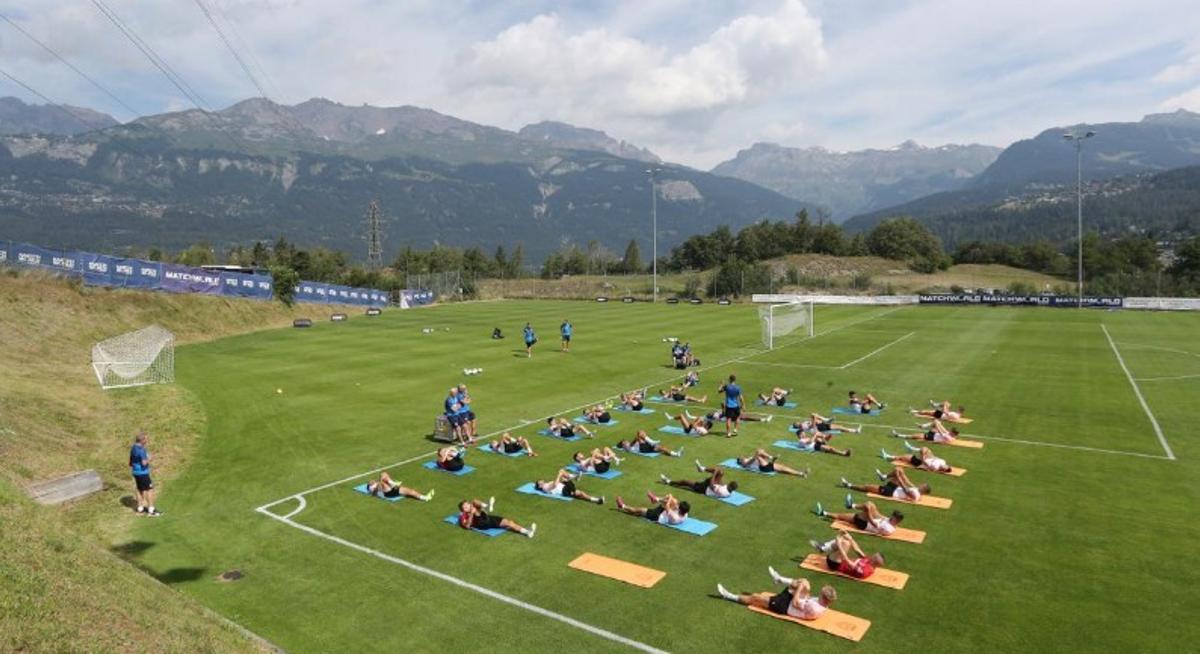 Entrenamiento del Valencia CF en la zona en 2019
