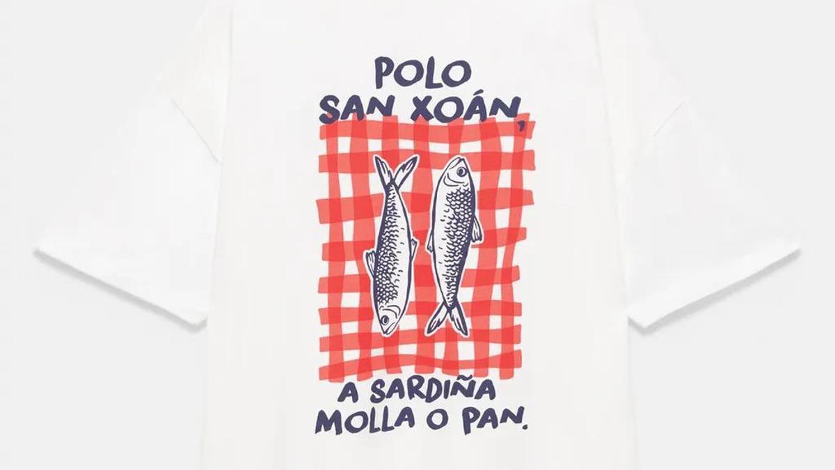 Camiseta "Polo San Xoan a sardiña molla o pan"