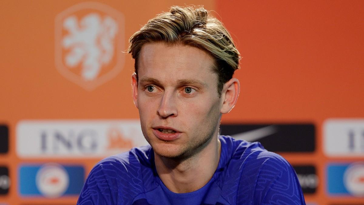 De Jong, durante la rueda de prensa