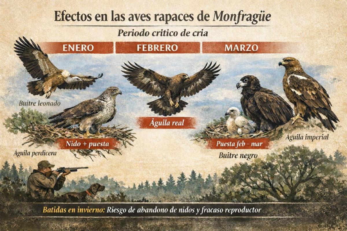 Especies que según Fondenex se verían afectadas por coincidir sus ciclos vitales con la caza hasta marzo.