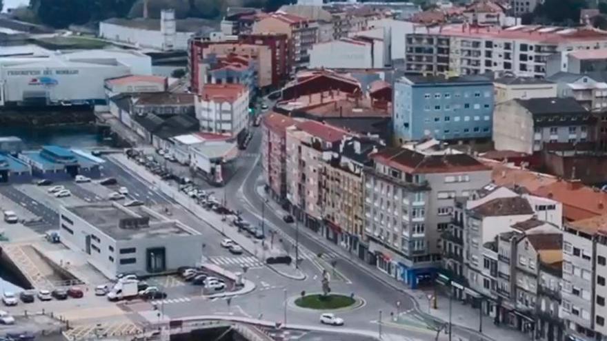 Cangas, vacío durante el estado de alarma por el coronavirus