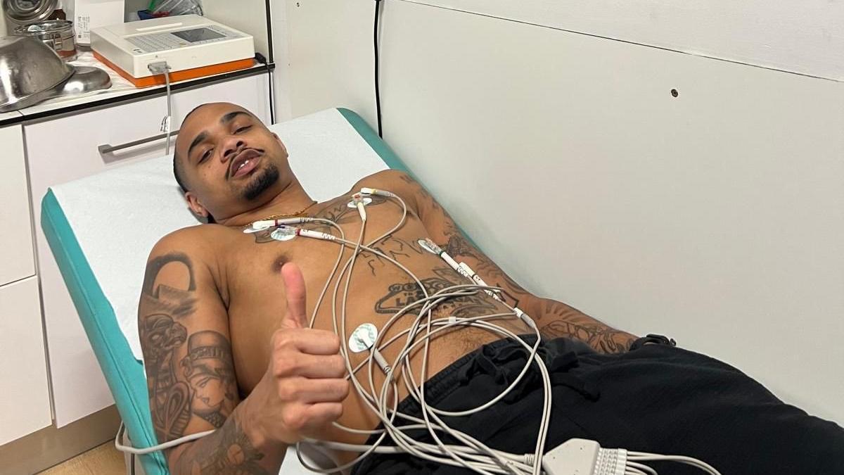 Jordan Davis, en el reconocimiento médico con el Caesa Cartagena