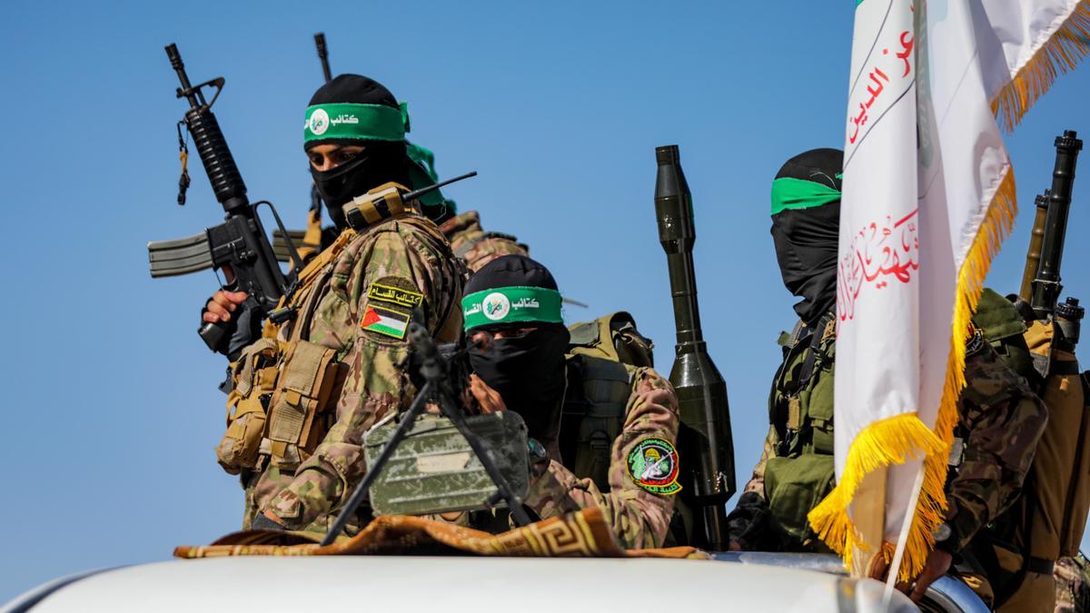 Archivo - Milicianos de las Brigadas de Ezzeldín al Qassam, brazo armado de Hamás