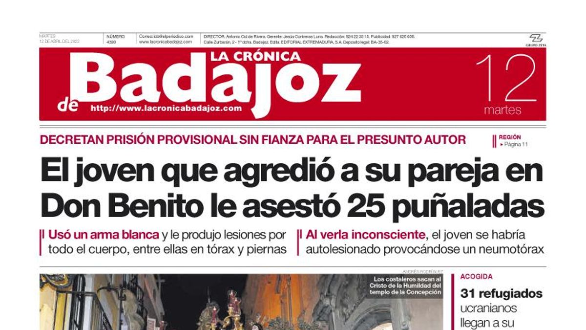 Consulta la portada correspondiente al día 12 de abril del 2022
