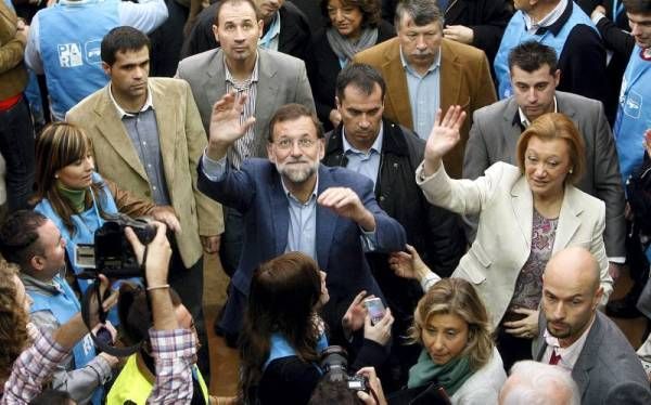 Las imágenes del mitin de la coalición PP-PAR en Zaragoza