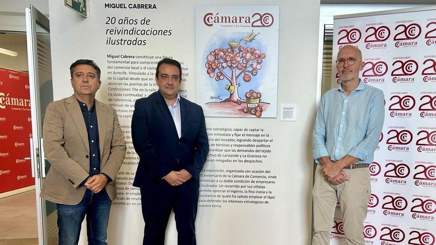 La Cámara de Comercio de Lanzarote repasa 20 años de reivindicaciones a través del humor gráfico