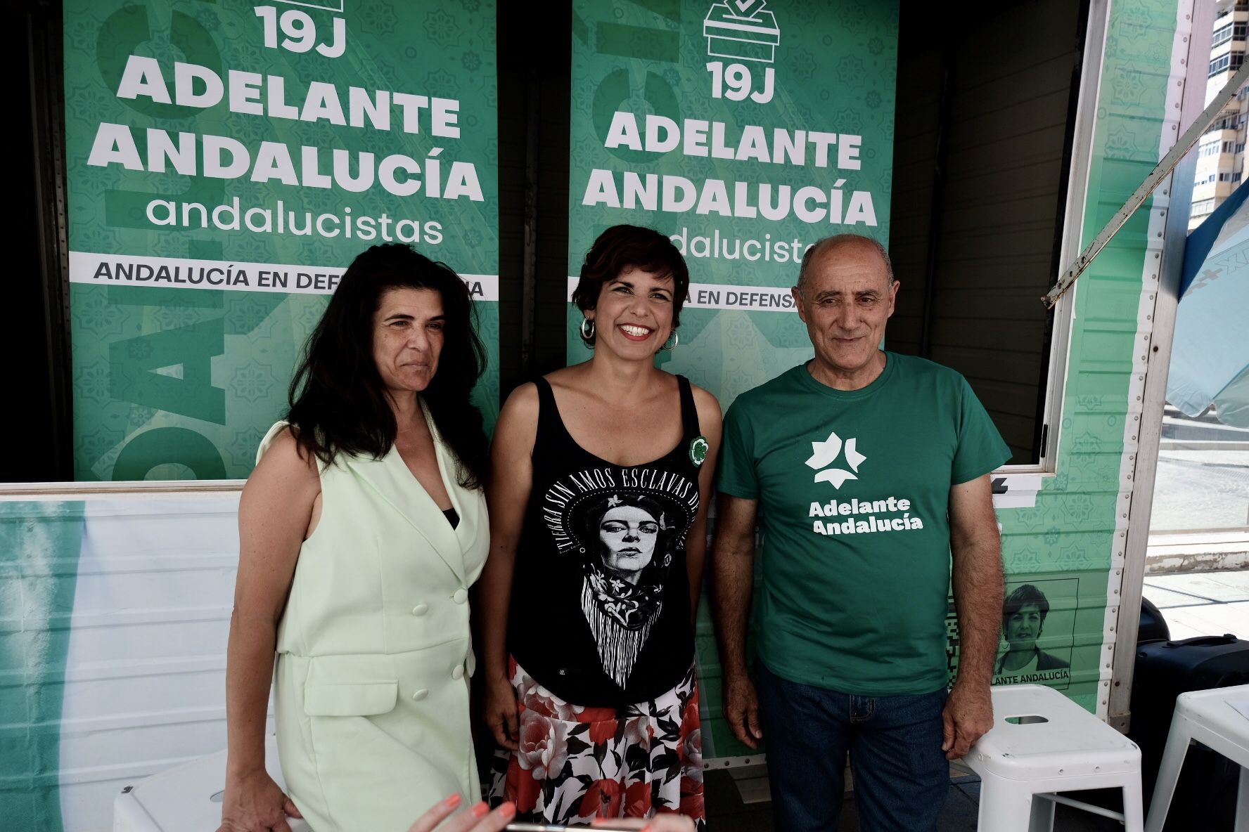 Mitin de la candidata de Adelante Andalucía, Teresa Rodríguez, en Málaga.