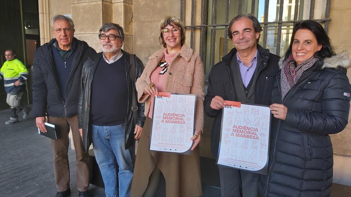 Aloy, Menéndez, Crespo, Palou-Loverdos i Vives, a la presentació de l'Audiència Mamorial