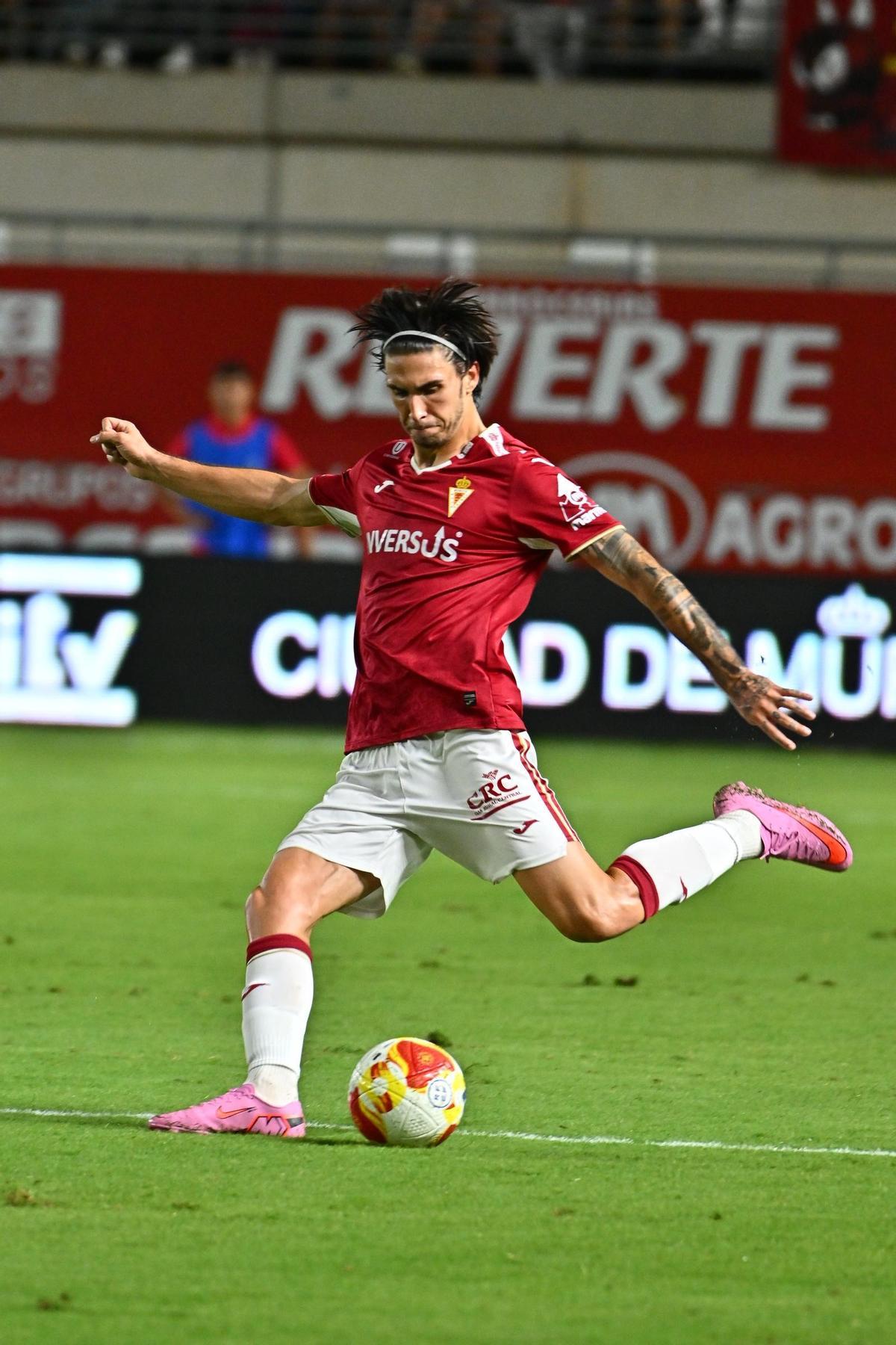 Andrés López, en un partido con el Murcia