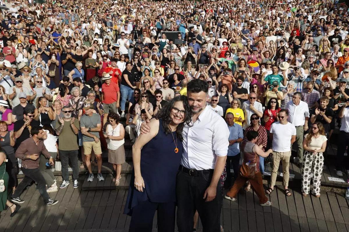 Mónica Oltra y Gabriel Rufián.