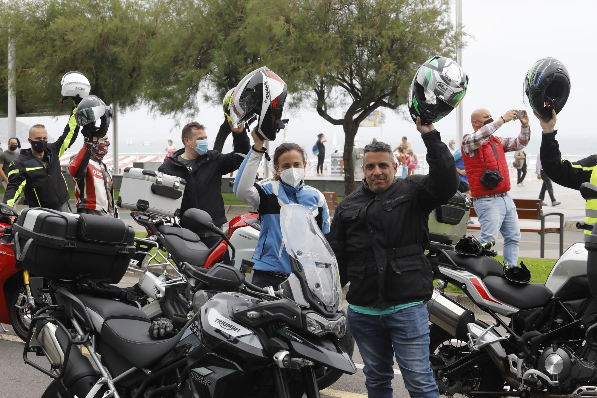 Concentración motos en Gijón