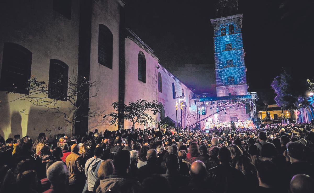 Un concierto en la zona de La Concepción, en el centro de La Laguna