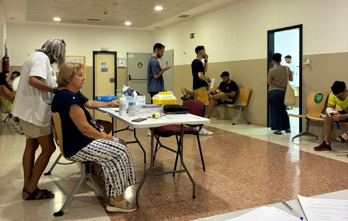 Zona de atención a donantes en el Hospital Universitario de Badajoz.