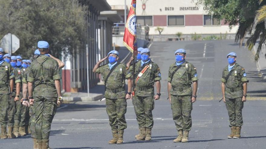 Despedida a militares que parten a Beirut en misión de Paz