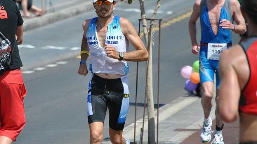 Moisés Vidal, en el Ironman celebrado en Lanzarote.