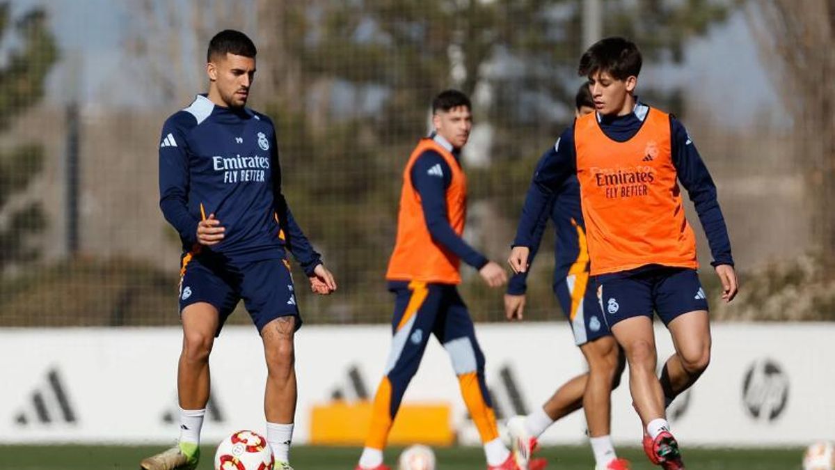 Ceballos y Arda, en el último entrenamiento del Real Madrid