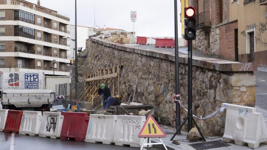 Estado de la zona durante las obras.