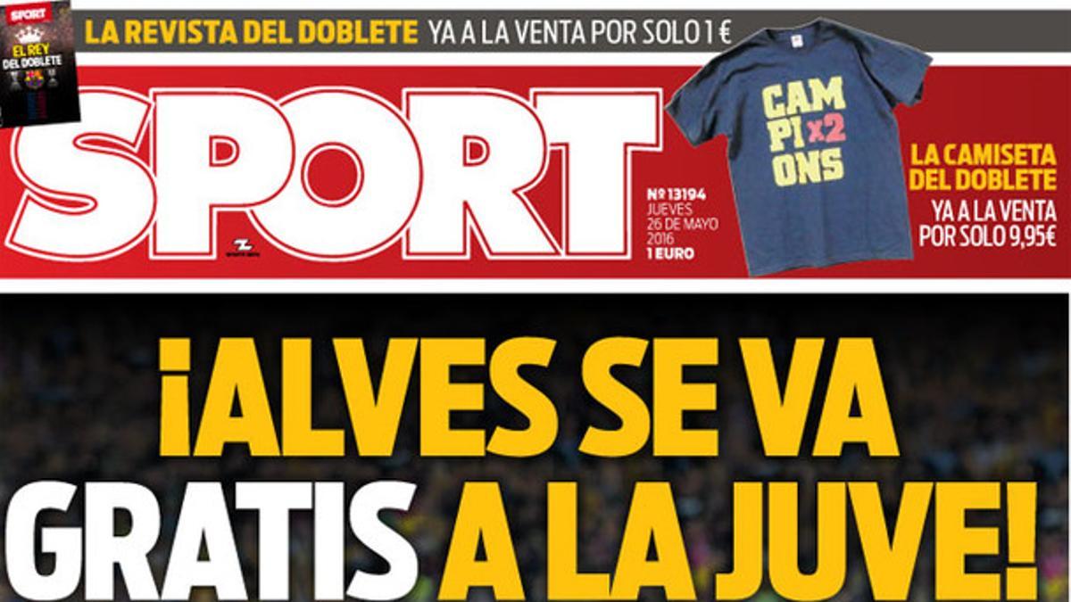 Esta es la portada de SPORT de este jueves