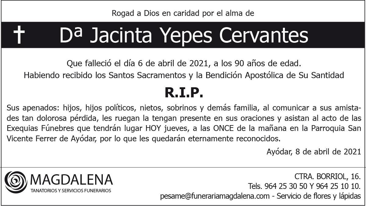 Dª Jacinta Yepes Cervantes