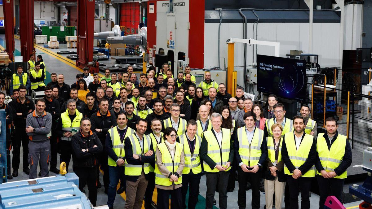 Rueda defiende el impulso a la energía eólica desde la planta de Siemens Gamesa en Sigüeiro