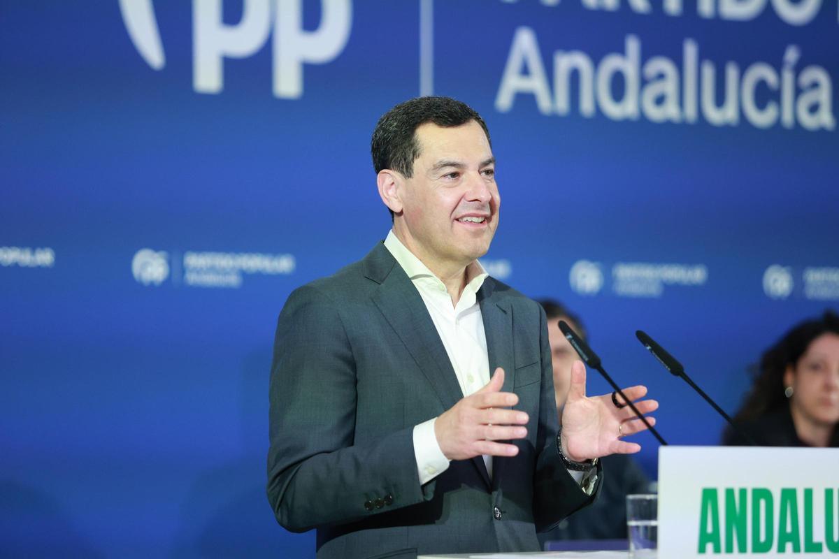Juanma Moreno, presidente andaluz y candidato del PP a revalidar presidencia de la Junta.