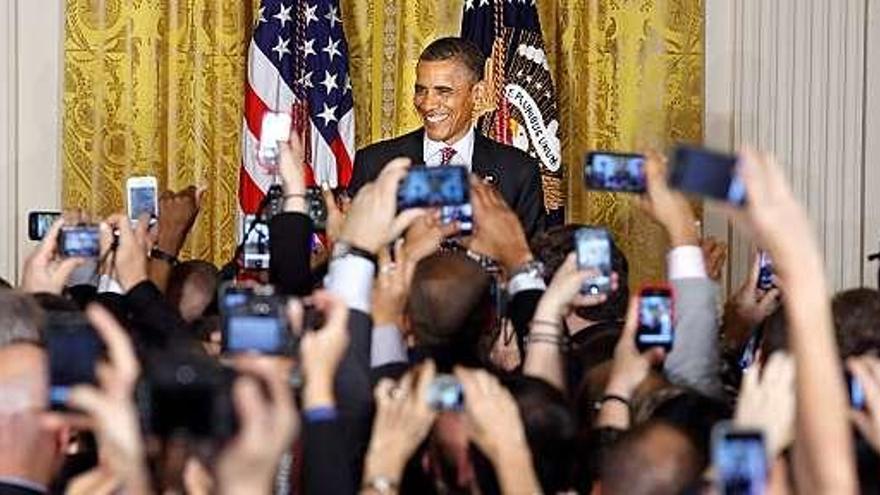 Obama, durante su charla sobre los derechos de los homosexuales. | efe