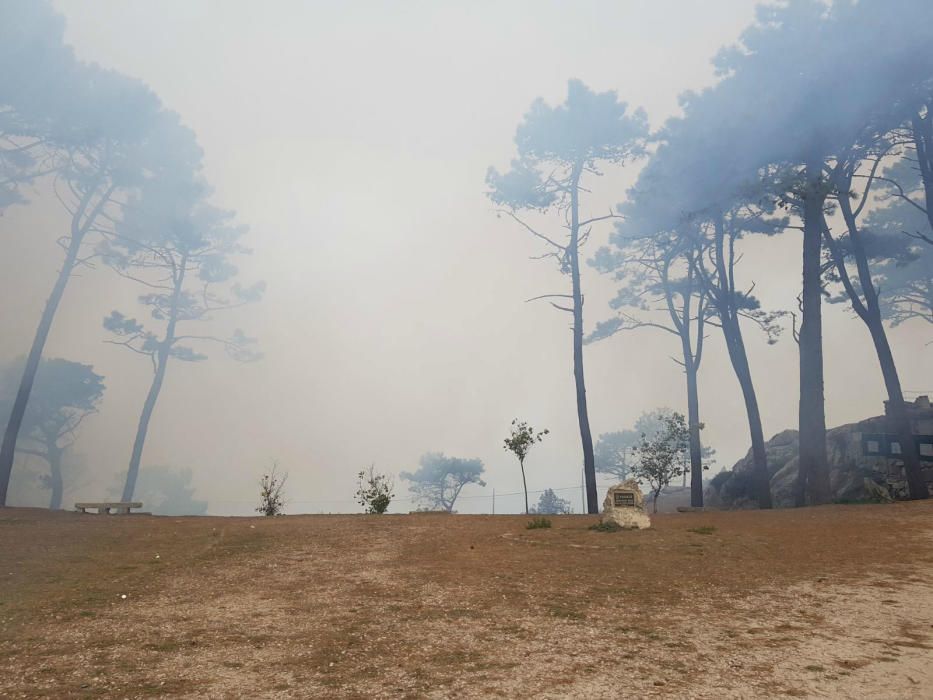 Las llamas se acercan Baiona