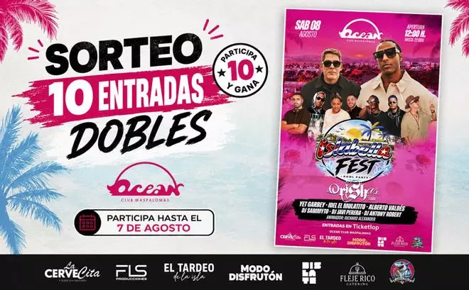 Participa en el sorteo de LA PROVINCIA y gana una de las 10 entradas dobles para Islabella Fest con el Grupo Orishas
