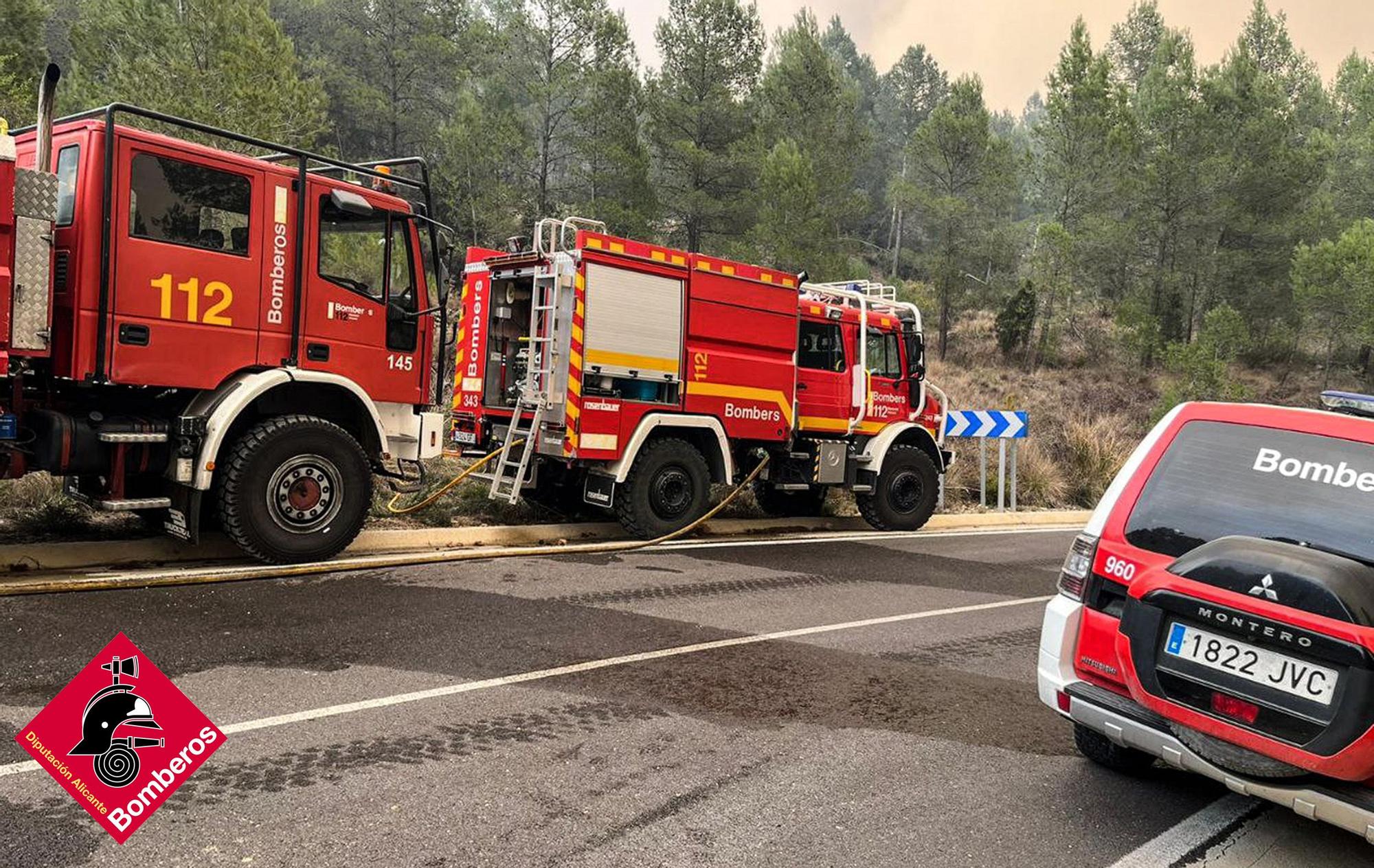 Incendio forestal en Villanueva de Viver