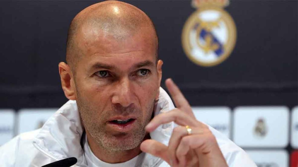 Zidane, en la rueda de prensa