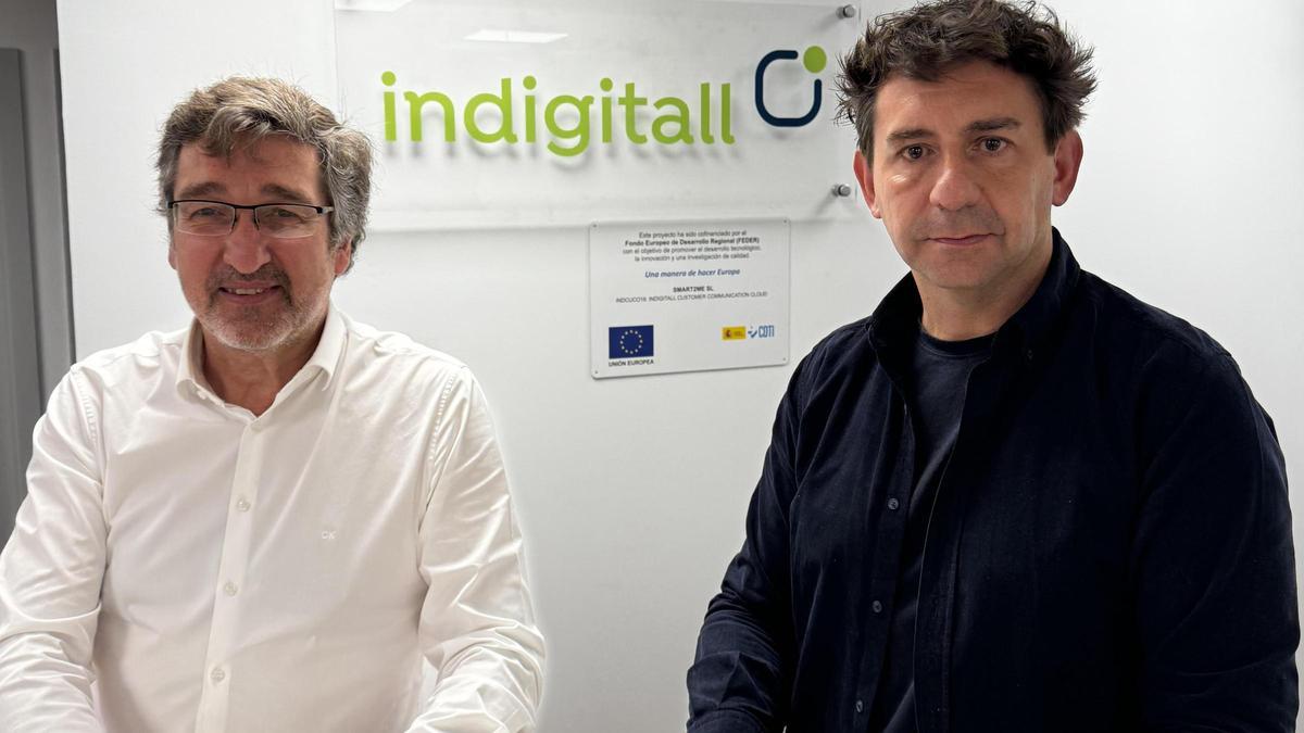 Xavier Omella, cofundador de Indigitall, y Juan Carlos de la Vela CEO y cofundador de Indigitall.