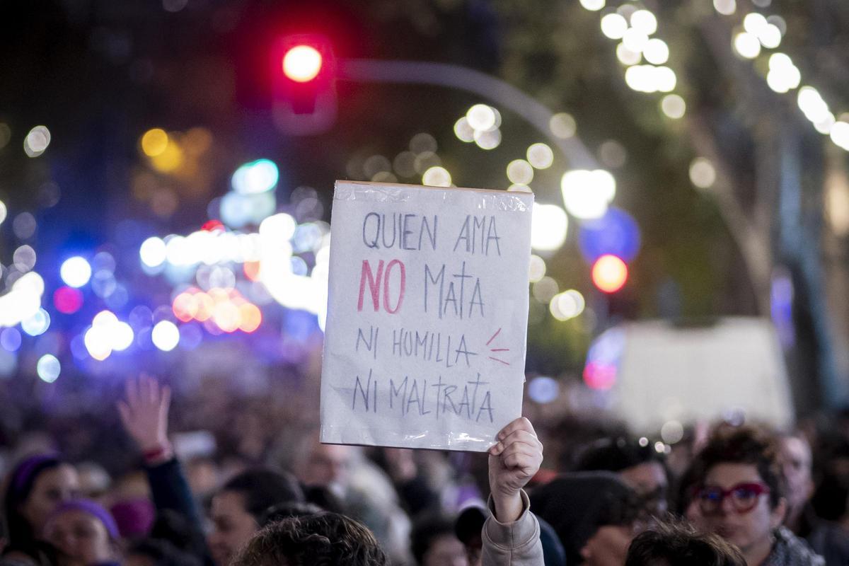 Una pancarta en una movilización feminista.