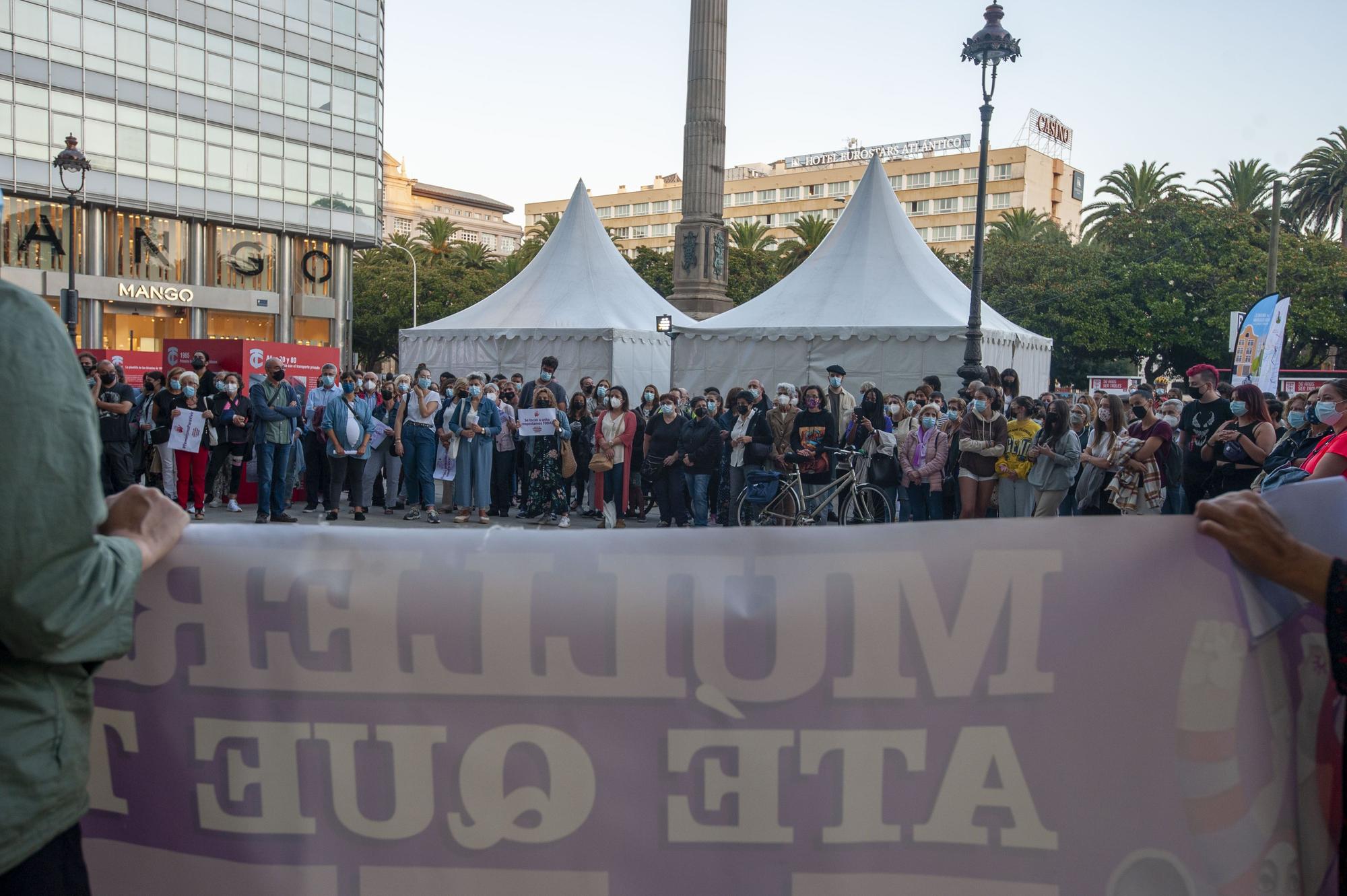 Concentración en el Obelisco por el crimen machista de O Birloque