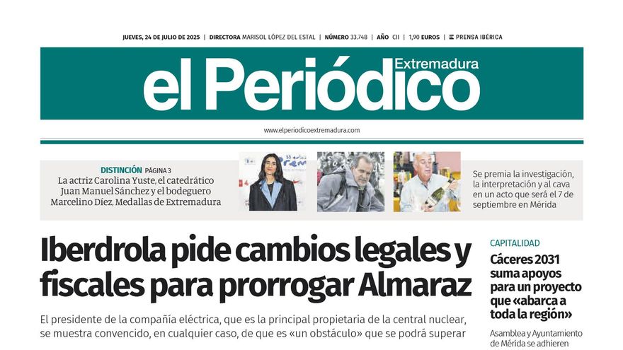 Consulta la portada correspondiente al día 24 de julio de 2025