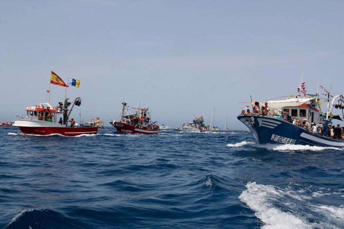 Procesión Marítima de la Virgen del Carmen de Arguineguín al Puerto de Mogán 2016