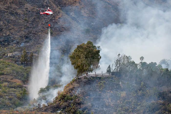 Incendio el hotel Molino del Agua, en Ayacata