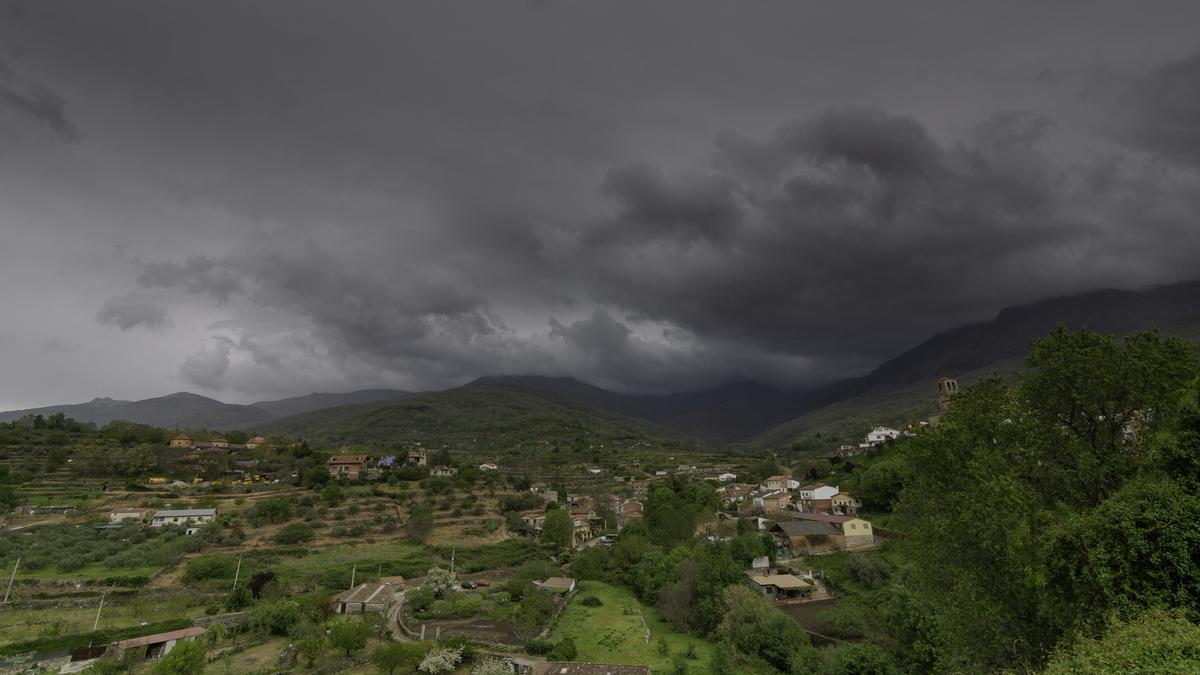 Cielo cubierto en Hervás.
