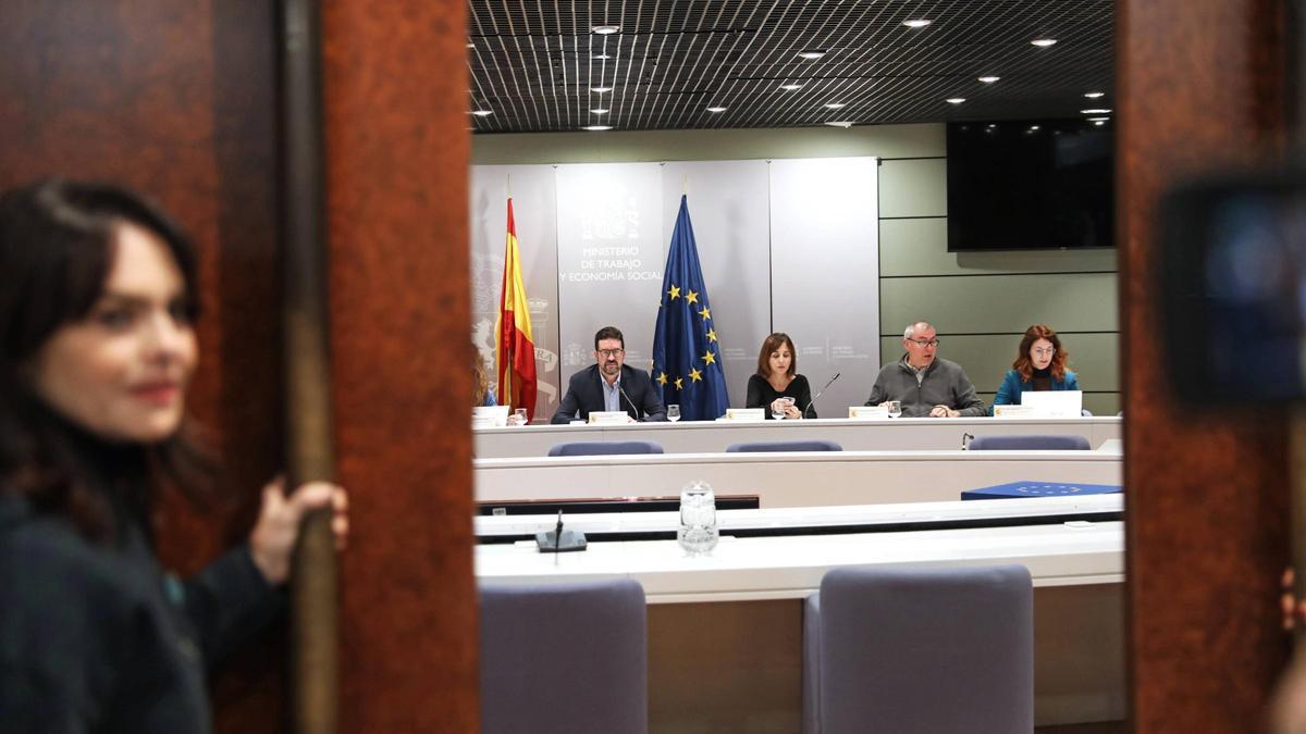 El secretari d'estat de Treball, Joaquín Pérez Rey, a la reunió de l'SMI d'aquest divendres