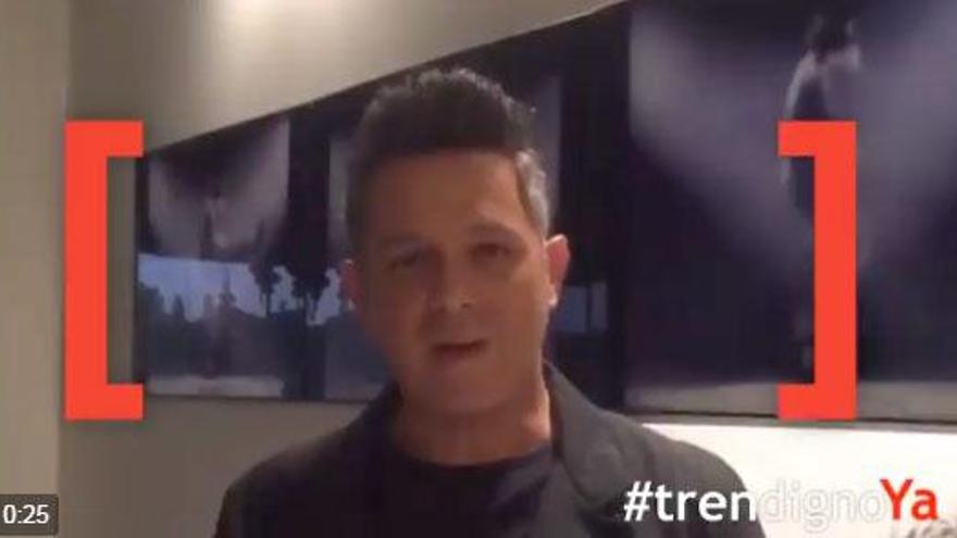 Alejandro Sanz: &quot;Yo también quiero un tren digno para Extremadura&quot;