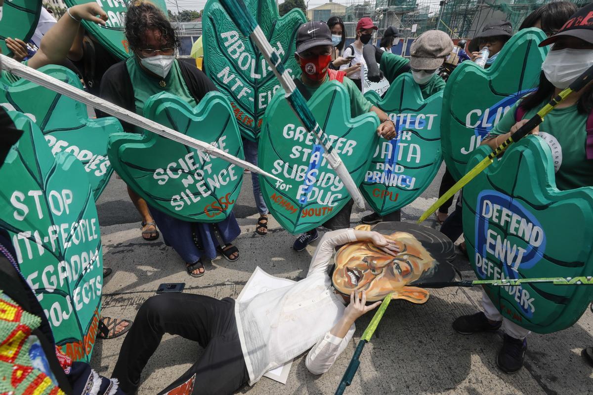 Protestas en Filipinas antes del primer discurso del estado de la nación de Marcos