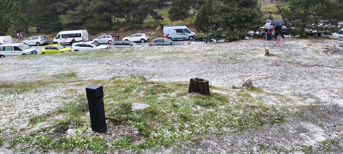 El tram final de l'etapa, després de la pedregada