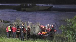 Operativo de búsqueda esta tarde en el río Guadiana en Badajoz.