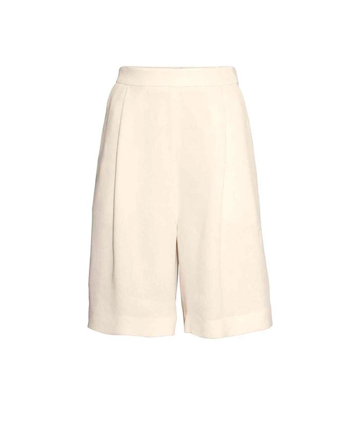 Shorts mezcla de lino en color blanco de H&amp;M (39,99€)