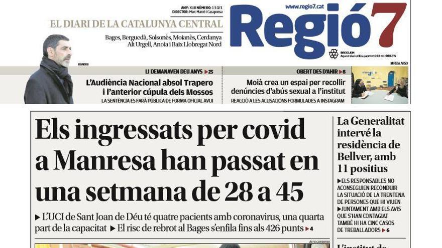 La portada de Regió7 d&#039;aquest dimecres, 21 d&#039;octubre