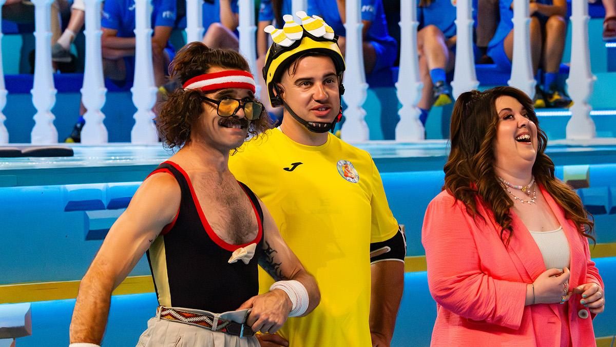 Wilbur y Lalachus, con un concursante de 'El Grand Prix' en mitad de una prueba