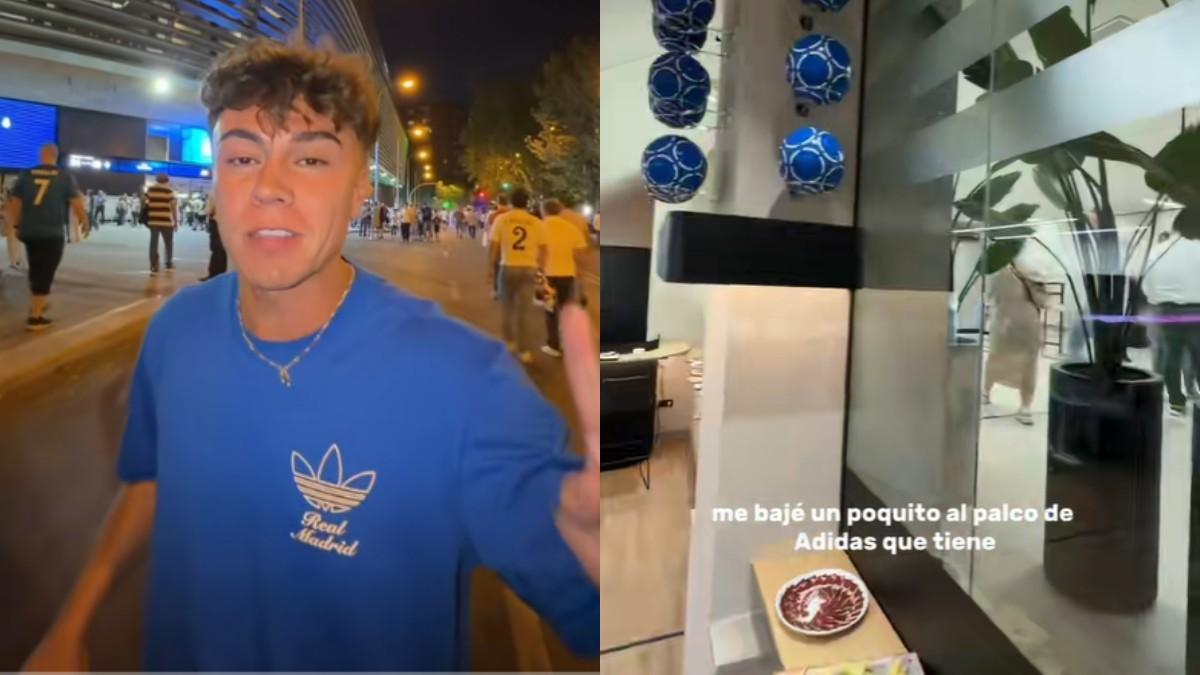 Un ifluencer prueba el restaurante del Santiago Bernabéu